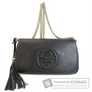 Gucci Chain Shoulder Soho Bag Leather